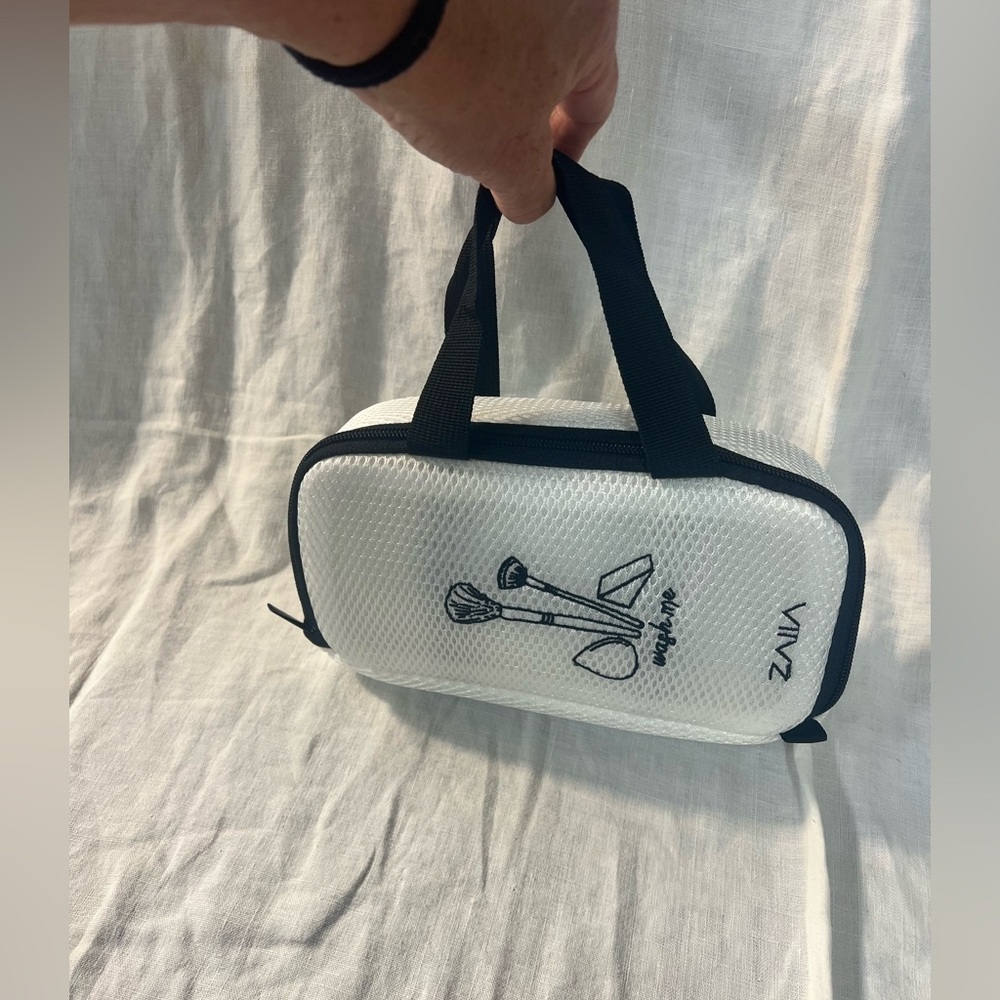 White and Black Travel Bag with Accessories - Picture 12 of 16